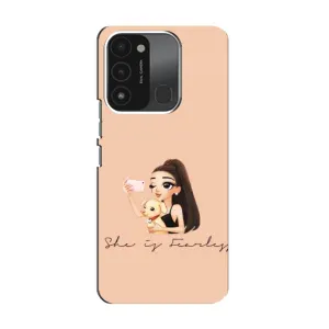 Силиконовый Чехол на TECNO Spark 8C с картинкой Стильных Девушек (С собакой)