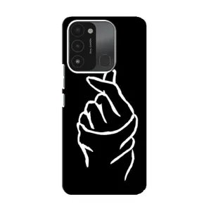 Чохол (Знак сердечка) для TECNO Spark 8C (Сердечко на чорному)