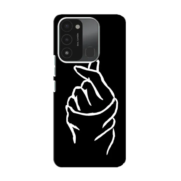 Чехол с рисунком «Сердце на черном» для TECNO Spark 8C Чехол с рисунком «Сердце на черном» для TECNO Spark 8C