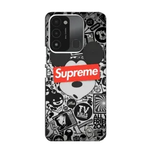 Чехол с Брендами одежды на Техно Спарк 8с (Supreme Маус)