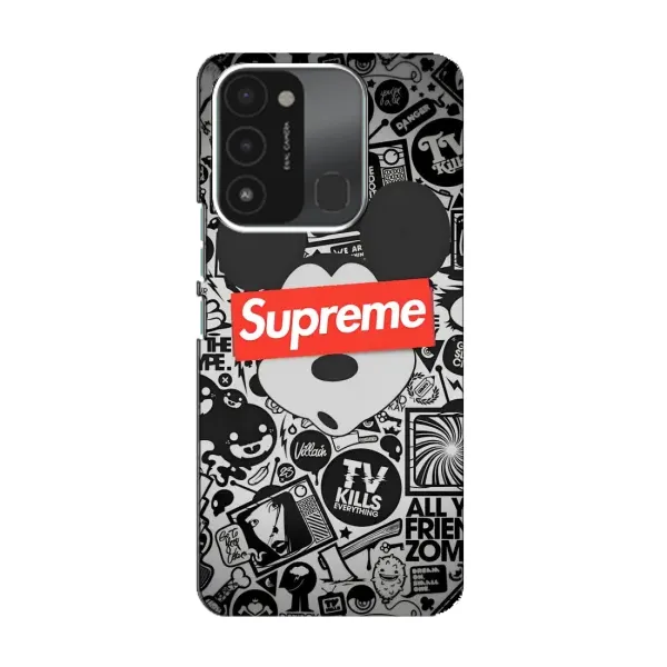Чехол с рисунком «Supreme Маус» для TECNO Spark 8C Чехол с рисунком «Supreme Маус» для TECNO Spark 8C
