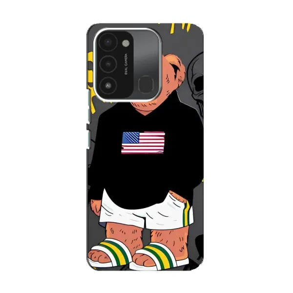 Чехол с рисунком «Teddy USA» для TECNO Spark 8C Чехол с рисунком «Teddy USA» для TECNO Spark 8C