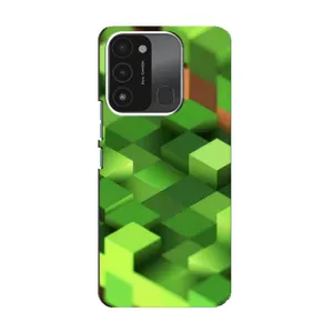 Чехлы для TECNO Spark 8C (Персонажи Майн Крафт) (Текстура)