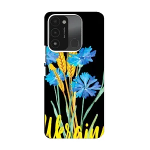 Чехол на TECNO Spark 8C Украинский дизайн (Ukraine в цветочках)