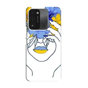 Чехол на TECNO Spark 8C Украинский дизайн (Украинка на всю голову)