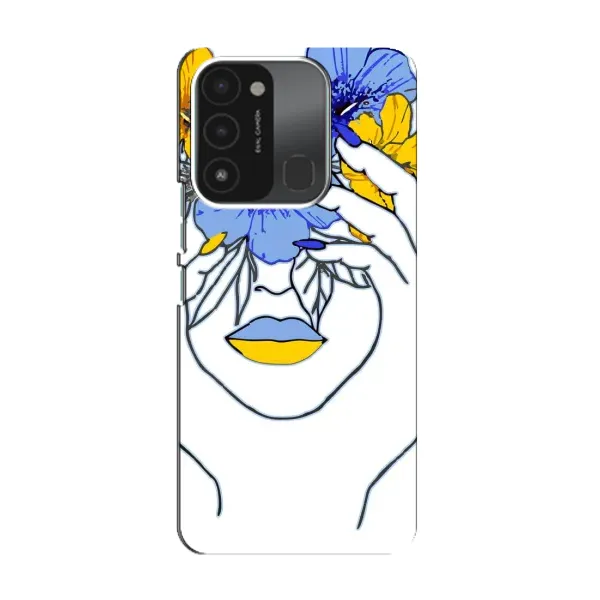 Чехол с рисунком «Украинка на всю голову» для TECNO Spark 8C Чехол с рисунком «Украинка на всю голову» для TECNO Spark 8C