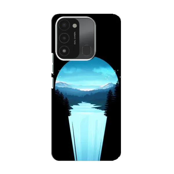 Чехол с рисунком «Синий Водопад» для TECNO Spark 8C