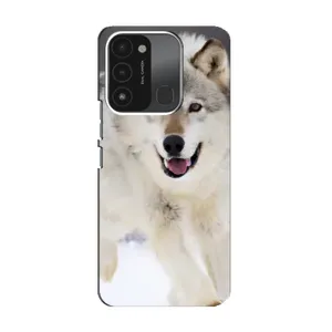 Чехол с Волком на TECNO Spark 8C (Волк на снегу)