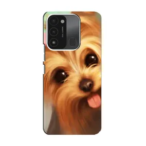 Чехол (ТПУ) Милые собачки для TECNO Spark 8C (Йоршенский терьер)