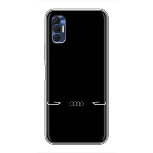 Силиконовый бампер с картинкой машины на TECNO Spark 8P (Силует Audi)