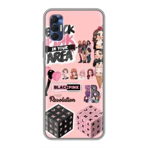 Чохли з картинкою для TECNO Spark 8P (BLACK PINK колаж)