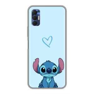 Чехол с рисунком Стич для TECNO Spark 8P (Голубой Стич)