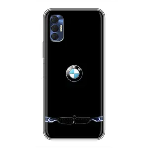 Силиконовый бампер с картинкой машины на TECNO Spark 8P (Черный BMW)