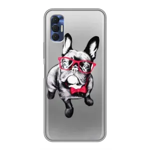 Чохол (ТПУ) Милі песики для TECNO Spark 8P (Бульдог в окулярах)