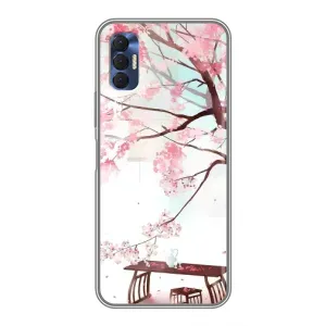 Чехол с принтом САКУРЫ на TECNO Spark 8P (Чайная церемония)