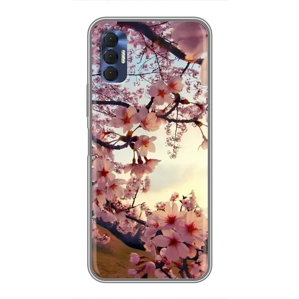 Чехол с рисунком «Цветущая сакура» для TECNO Spark 8P