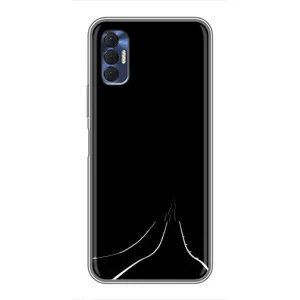 Чехол с картинками на черном фоне для TECNO Spark 8P (Дорога)