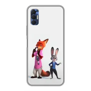 Силіконовий чохол з принтом Зоотрополіс для TECNO Spark 8P (Джуді і Нік)