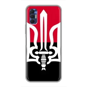 Чехлы УПА (Красно-Чёрный) на TECNO Spark 8P (Герб Украины)