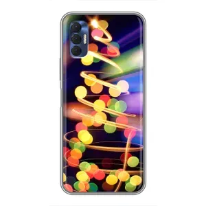Чехол Новогодняя Елка на TECNO Spark 8P (Гирлянды)