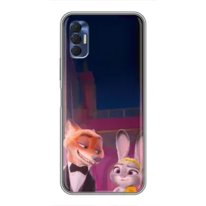 Силіконовий чохол з принтом Зоотрополіс для TECNO Spark 8P (Головні герої)