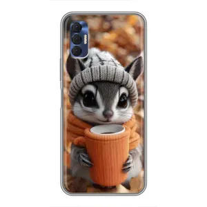 Печатный чехол «Зверята с кофе» для TECNO Spark 8P