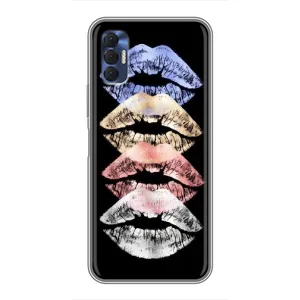 Чехол Стильные девушки на TECNO Spark 8P (Губы)