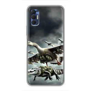 Чохол з мемами траралело тралала для TECNO Spark 8P (Гусіні і крокоділо)