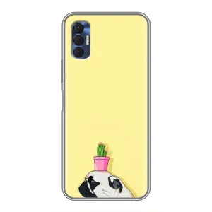 Бампер для TECNO Spark 8P з картинкою "Песики" (Кактус на голові)