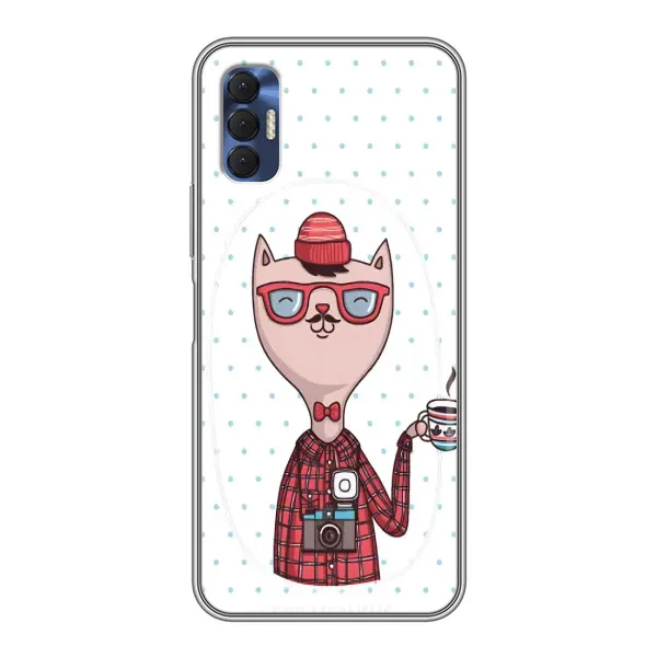 Чехол с рисунком «Кот аристократ» для TECNO Spark 8P Чехол с рисунком «Кот аристократ» для TECNO Spark 8P