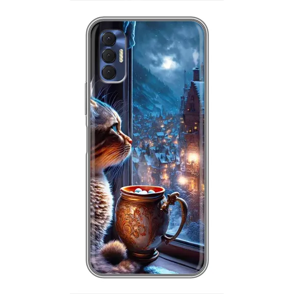 Чехол с рисунком «Кот новогодний» для TECNO Spark 8P Чехол с рисунком «Кот новогодний» для TECNO Spark 8P