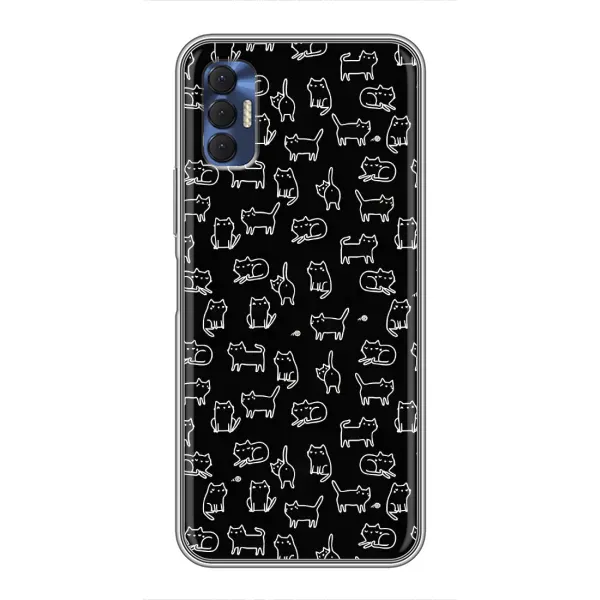 Чехол с рисунком «Котики на черном» для TECNO Spark 8P Чехол с рисунком «Котики на черном» для TECNO Spark 8P