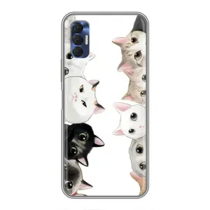 Силіконовий чохол з котиком для TECNO Spark 8P (Коти)