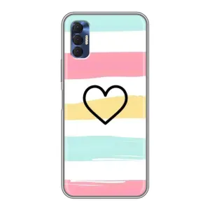 Чехлы с тематикой "Маленькие Сердечки" на TECNO Spark 8P (Красивое сердечко)