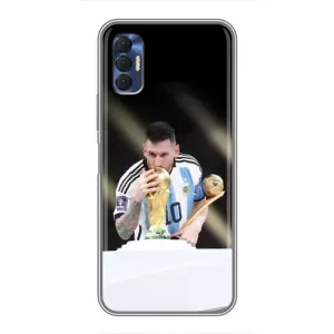 Чехлы Лео Месси Аргентина для TECNO Spark 8P (Кубок Мира)
