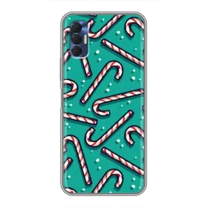 Силіконовий бампер на різдво для TECNO Spark 8P (Льодяники)