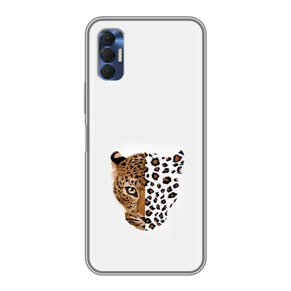 Чохол з малюнком «Леопард на білому» для TECNO Spark 8P