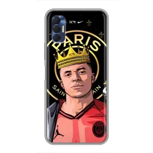 Чехол (TPU) с Футболистом на TECNO Spark 8P (Mbappe King)