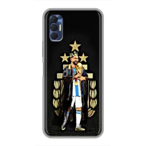 Чехлы Лео Месси Аргентина для TECNO Spark 8P (Месси король)
