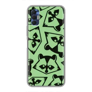 Силиконовый Чехол с Енотами на TECNO Spark 8P (Мордочки Енота)