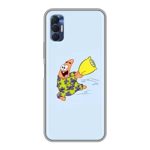 Чехлы с Патриком на TECNO Spark 8P (Патрик с подушкой)