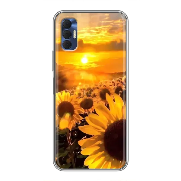 Чехол с рисунком «поле подсолнухов» для TECNO Spark 8P