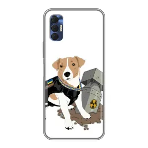 Чехол с принтом Собаки Патрон для TECNO Spark 8P (Пёс Патрон с ракетой)