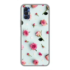 Чехлы с принтом Розочки для TECNO Spark 8P (Разные цветы)