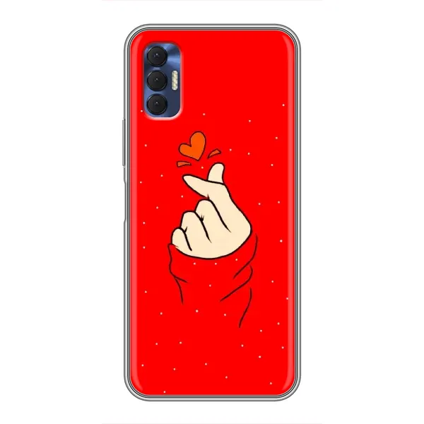 Чехол с рисунком «Сердце на красном» для TECNO Spark 8P Чехол с рисунком «Сердце на красном» для TECNO Spark 8P