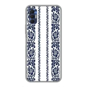 Силіконовый Чохол на TECNO Spark 8P з картинкой Вишиванки (Синя вишиванка)