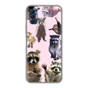 Силиконовый Чехол с Енотами на TECNO Spark 8P (Смешные Еноты)