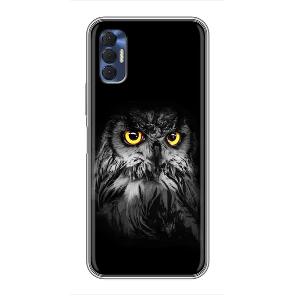 Чехол с рисунком «Сова на чёрном» для TECNO Spark 8P Чехол с рисунком «Сова на чёрном» для TECNO Spark 8P