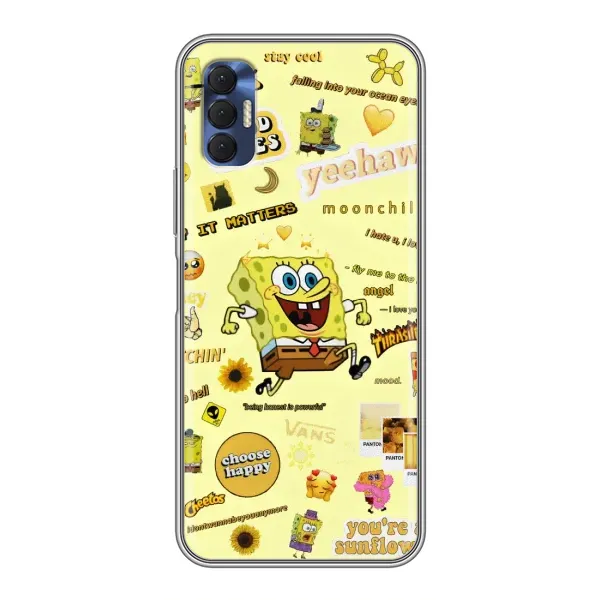 Чехол с рисунком «Спанч Боб бежит» для TECNO Spark 8P Чехол с рисунком «Спанч Боб бежит» для TECNO Spark 8P