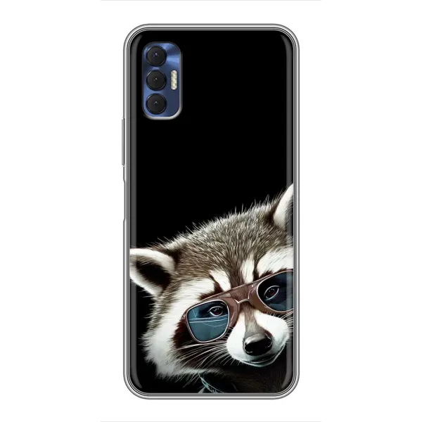 Чехол с рисунком «Стильный Енот» для TECNO Spark 8P Чехол с рисунком «Стильный Енот» для TECNO Spark 8P